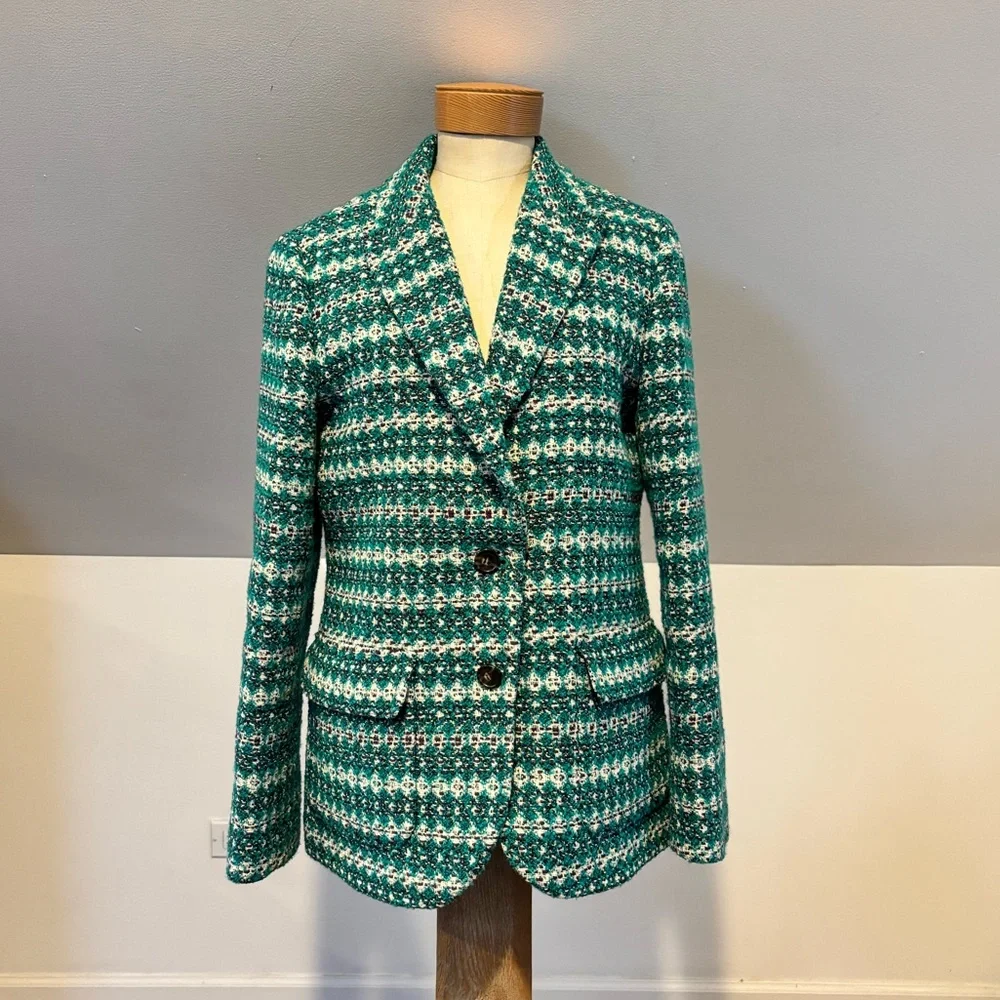 J. Crew Collection boyfriend blazer in Italian jacquard wool tweed